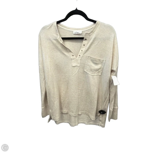 Top Long Sleeve By In Loom In Cream, Size: S