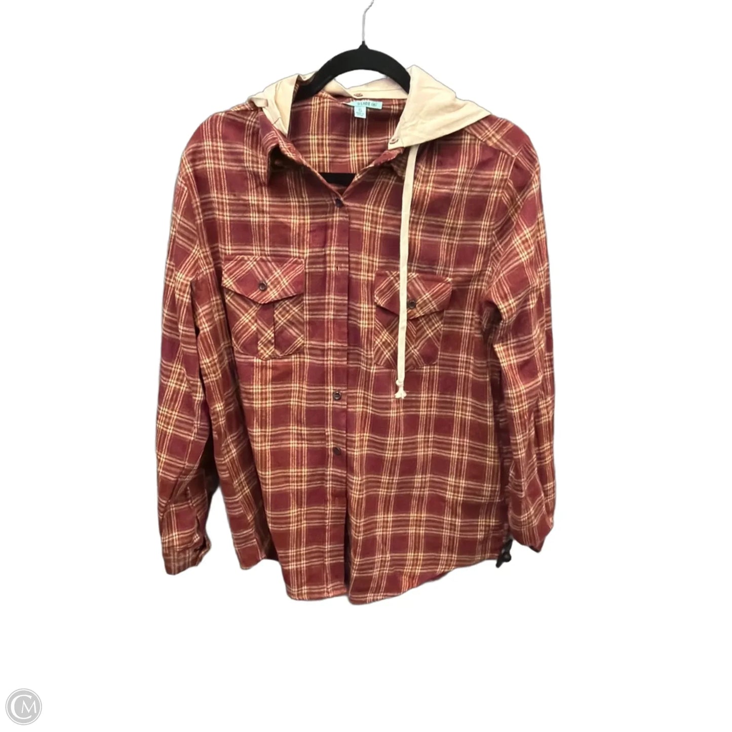 Top Long Sleeve By Clothes Mentor In Plaid Pattern, Size: S
