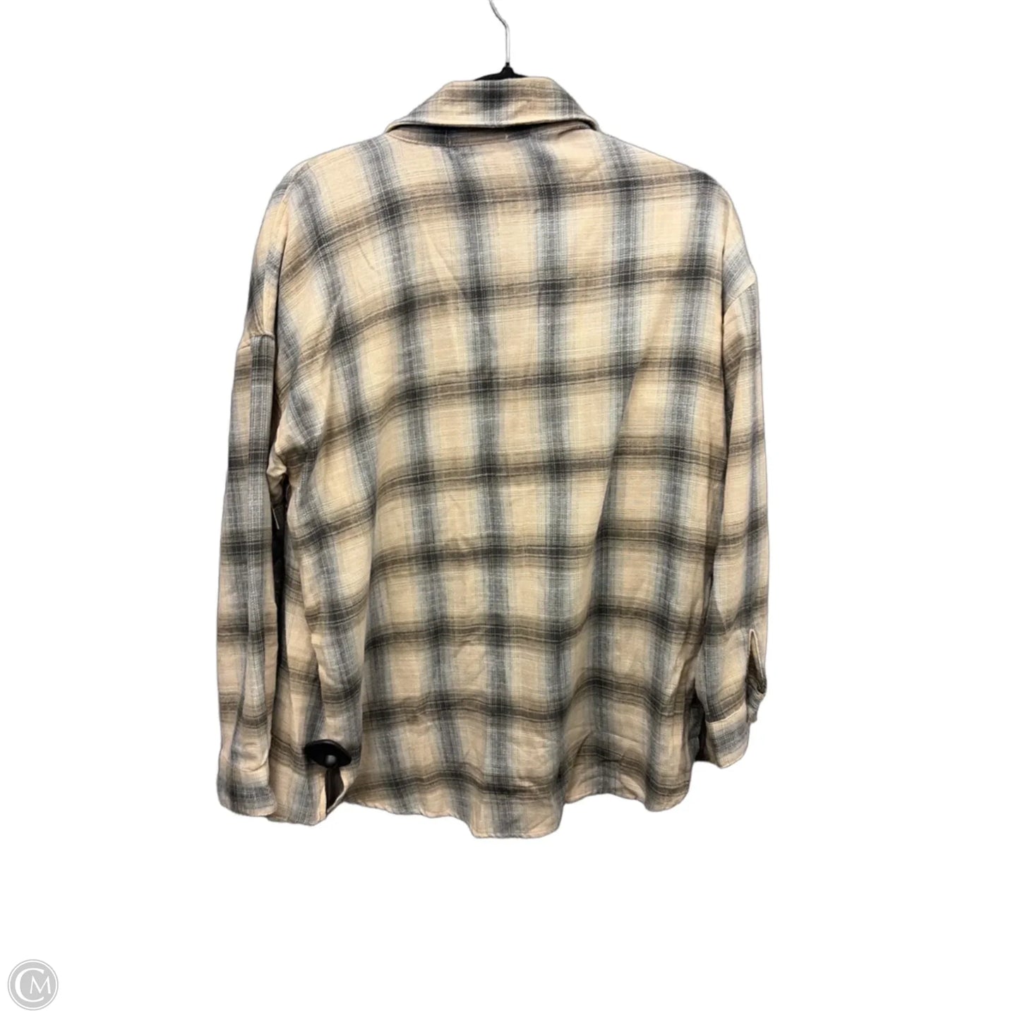Top Long Sleeve By Be Cool In Plaid Pattern, Size: S