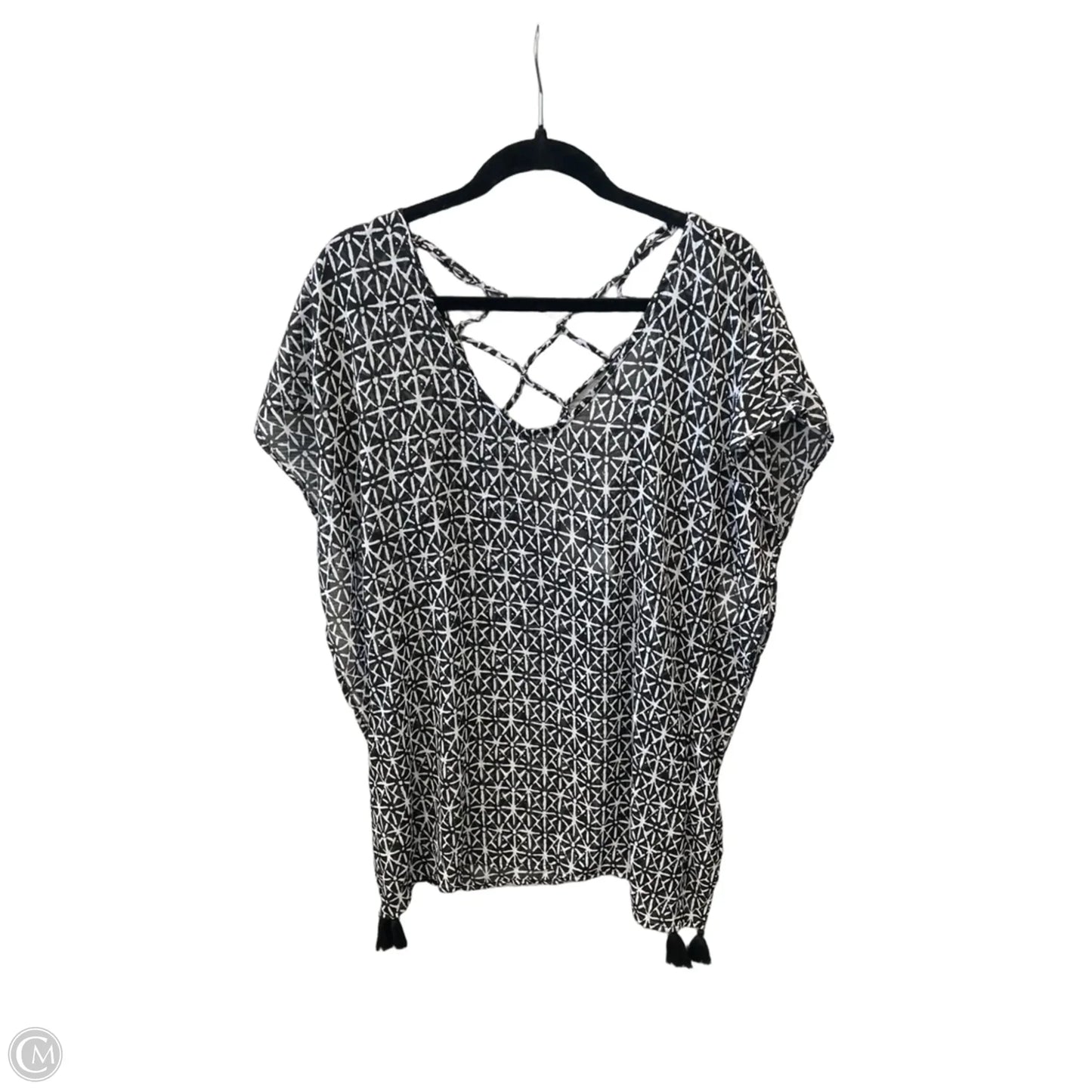Swimwear Cover-up By Kona Sol In Black & White, Size: S