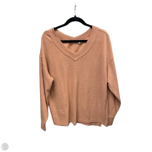 Top Long Sleeve By Clothes Mentor In Brown, Size: S