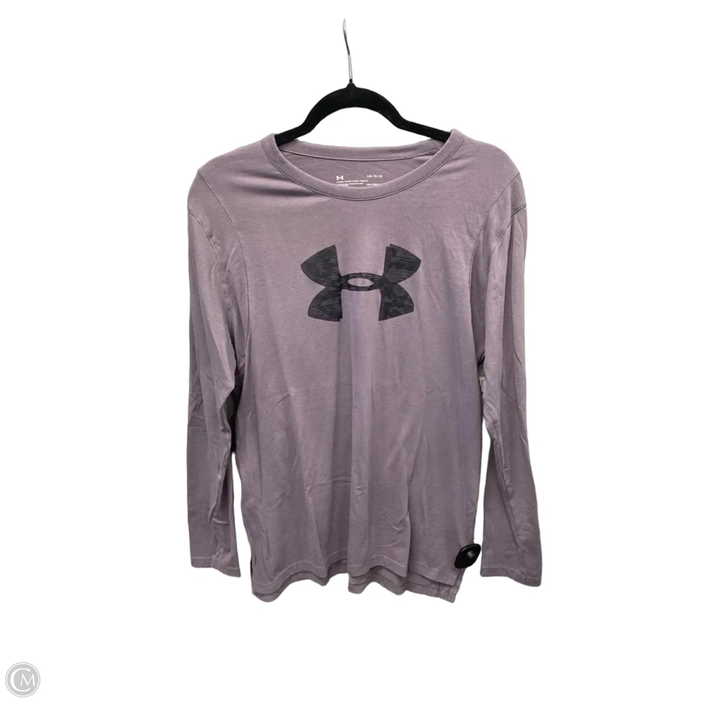 Athletic Top Long Sleeve Crewneck By Under Armour In Mauve, Size: L