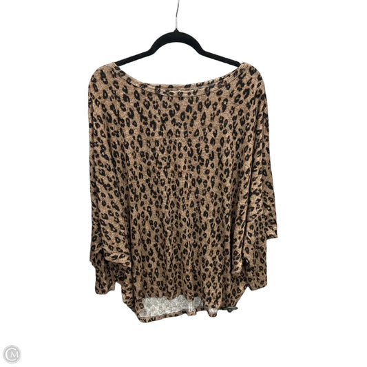 Top Long Sleeve By Maurices In Animal Print, Size: Xl