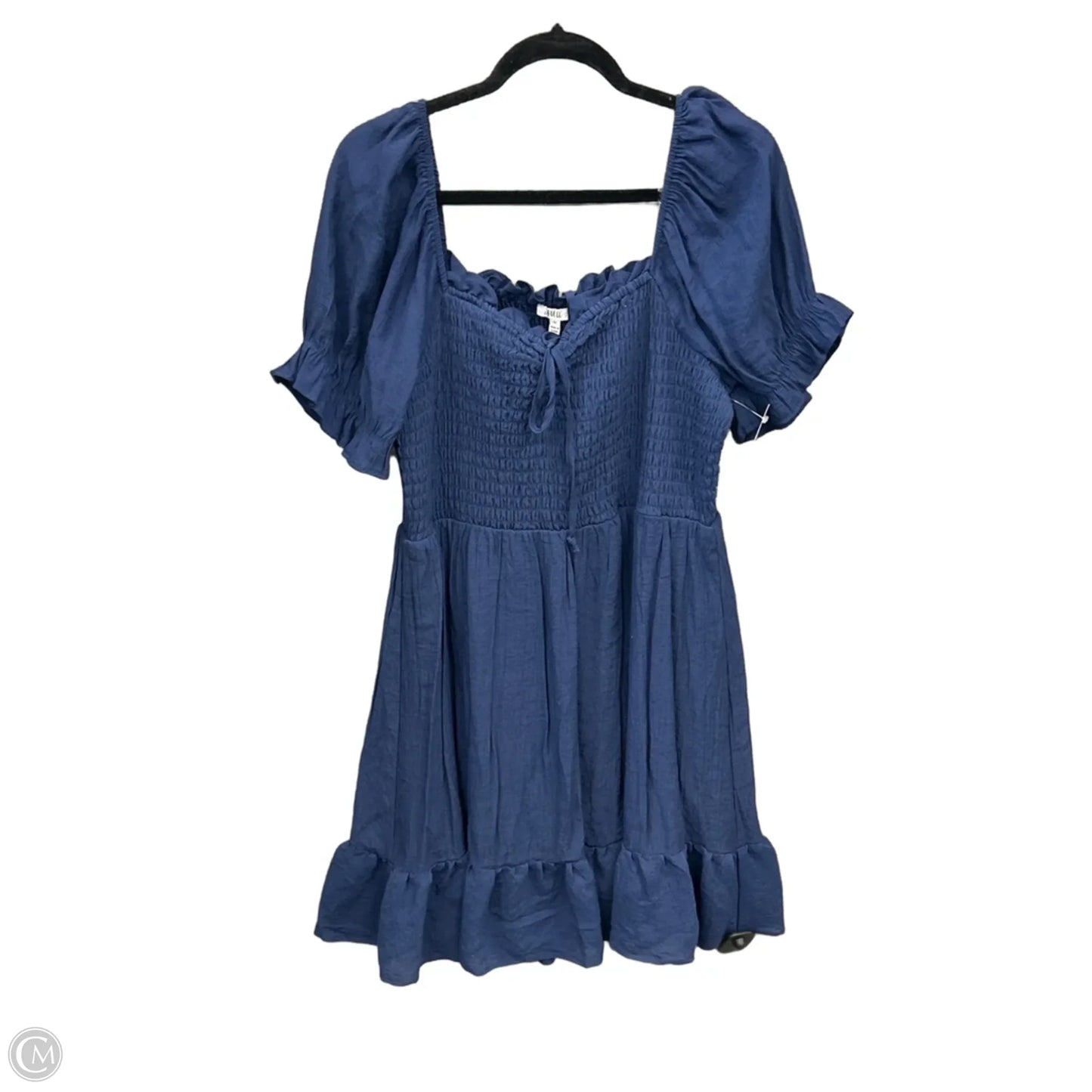 Dress Casual Midi By Auw In Blue, Size: 1x