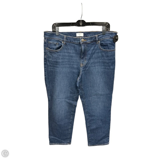 Jeans Cropped By Loft In Blue Denim, Size: 14p