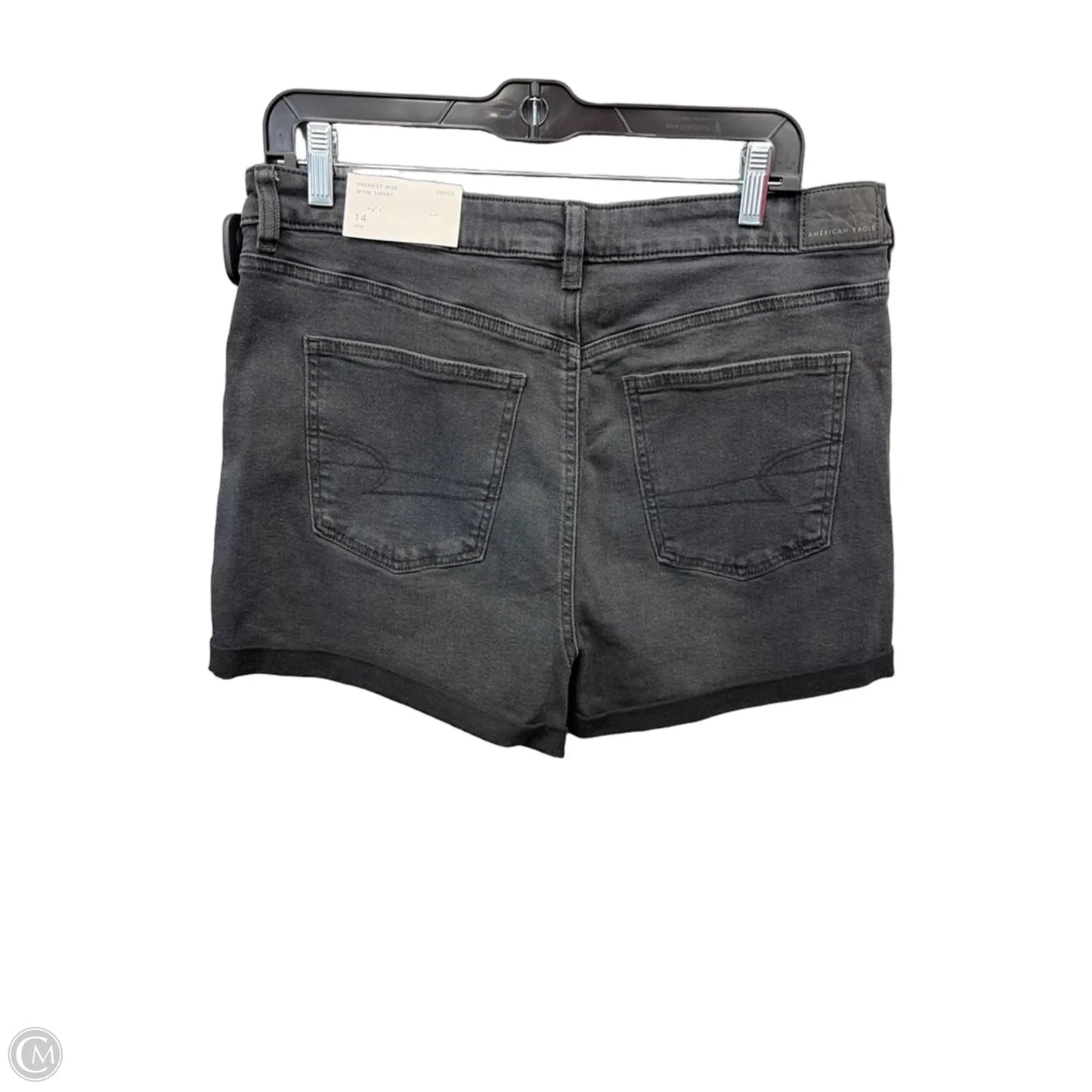 Shorts By American Eagle In Black Denim, Size: 14