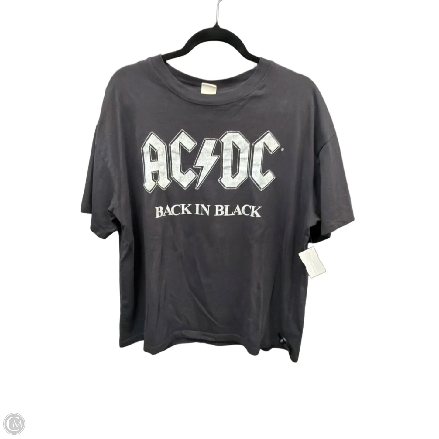 Top Short Sleeve By H&m In Grey, Size: L