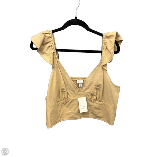 Top Sleeveless By A New Day In Beige, Size: Xl