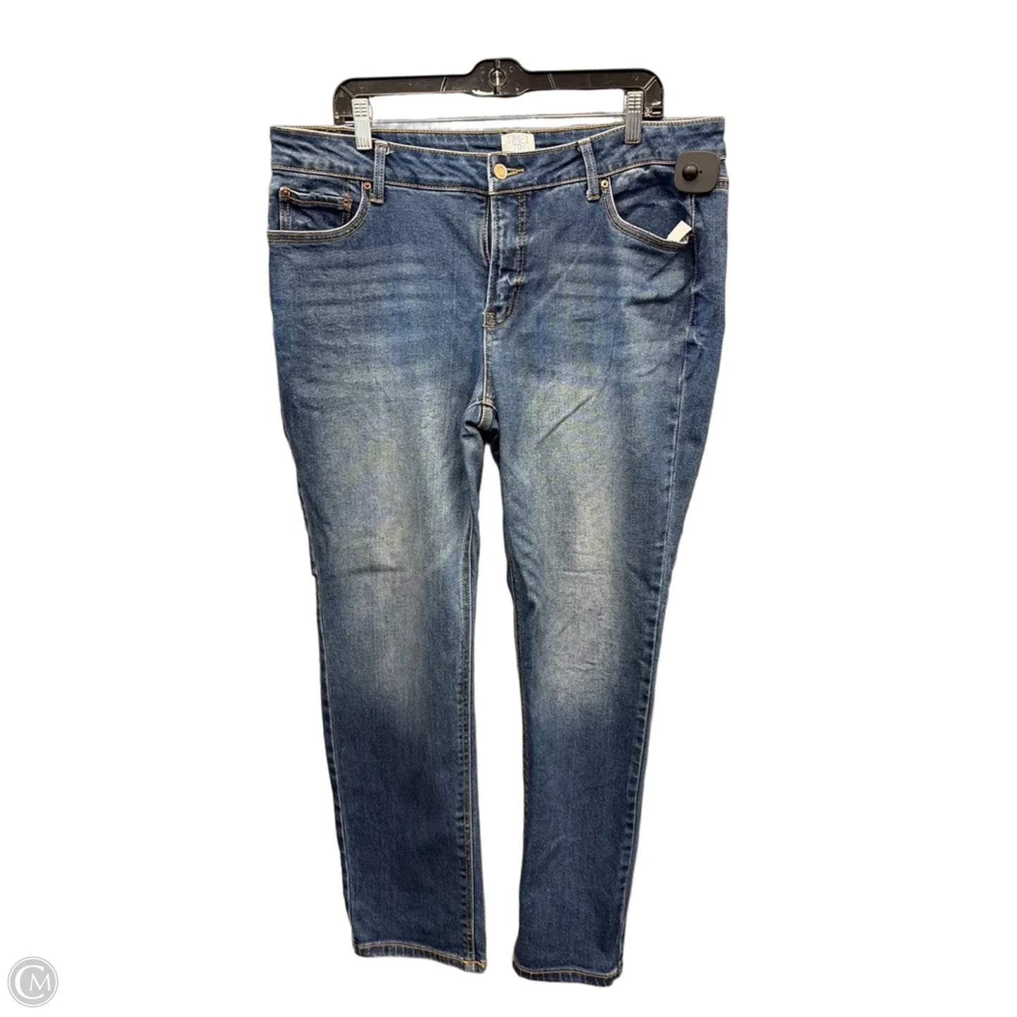 Jeans Skinny By Time And Tru In Blue Denim, Size: 18