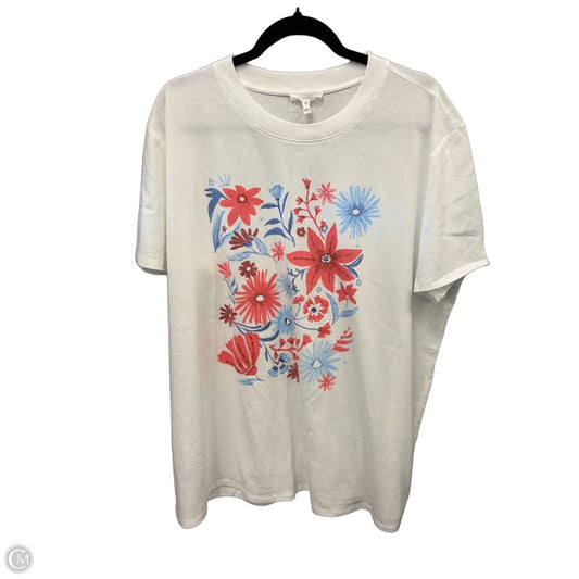 Top Short Sleeve Basic By Maurices In White, Size: Xxl