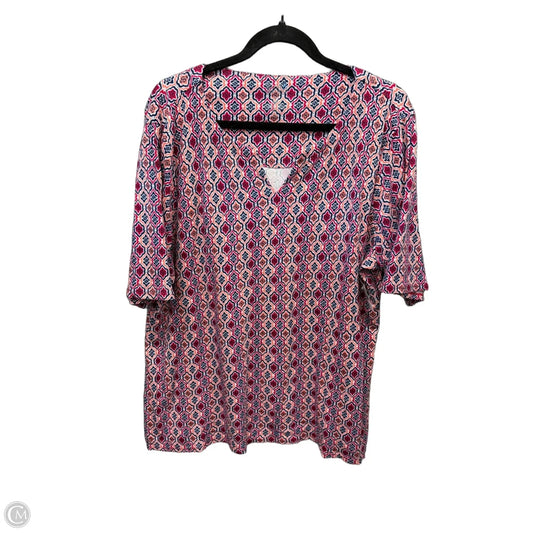 Top Short Sleeve By Croft And Barrow In Multi-colored, Size: Xxl
