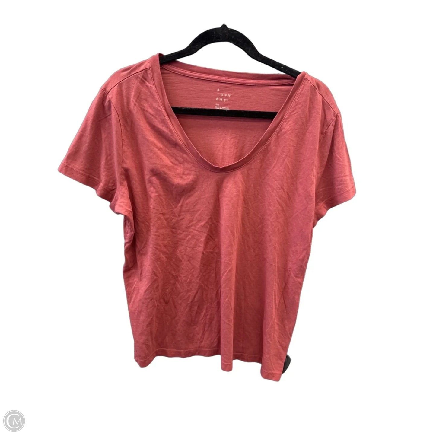 Top Short Sleeve Basic By A New Day In Red, Size: Xxl