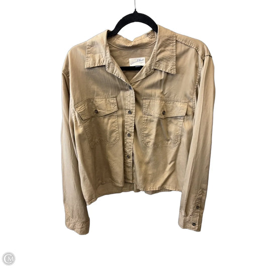 Top Long Sleeve By Universal Thread In Brown, Size: L