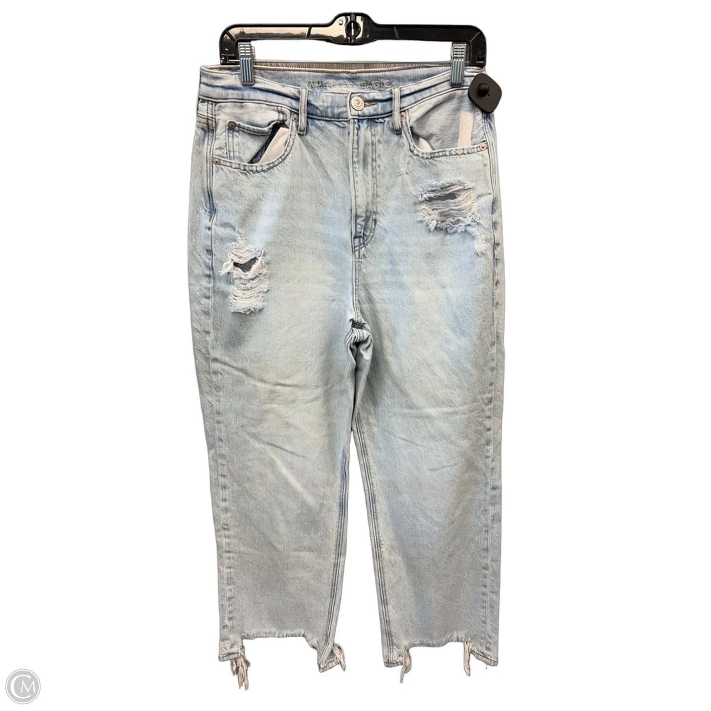 Jeans Boyfriend By American Eagle In Blue Denim, Size: 12