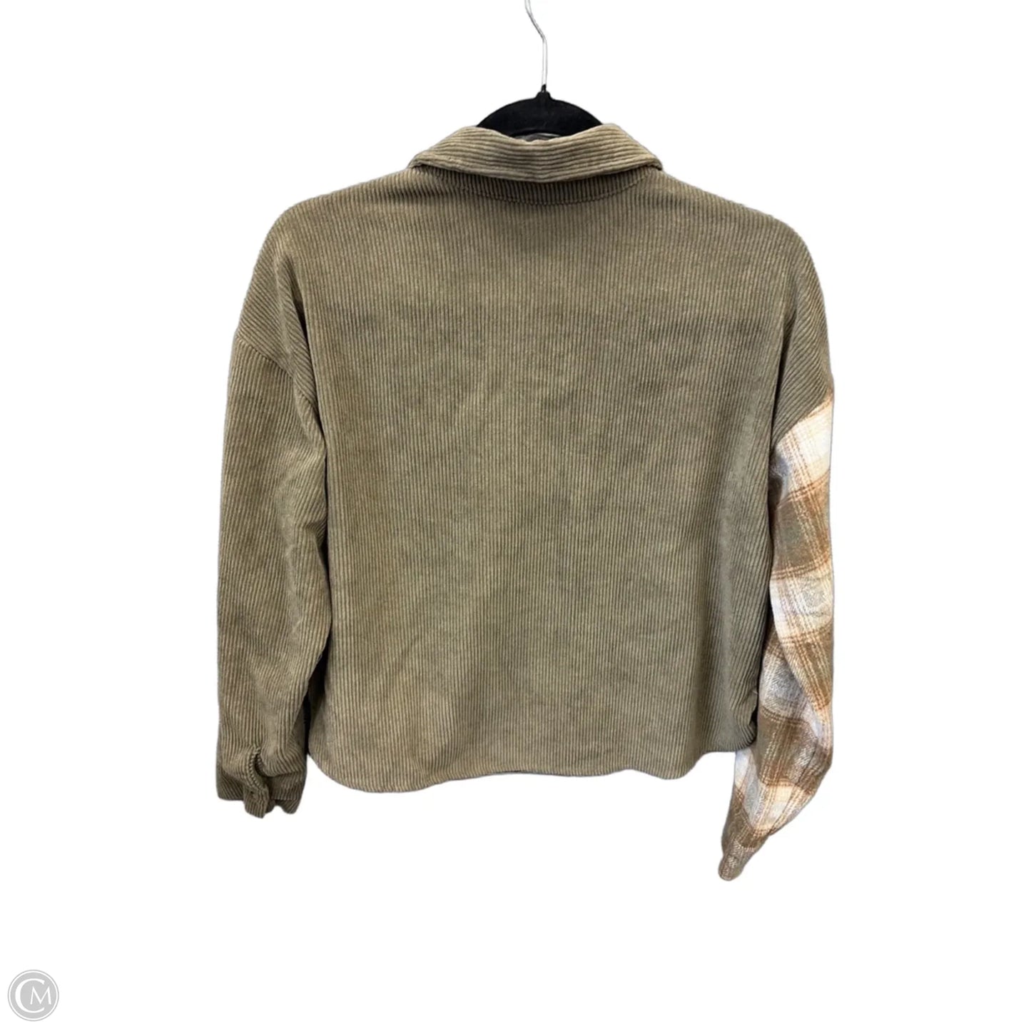 Jacket Shirt By Blu Pepper In Green, Size: S