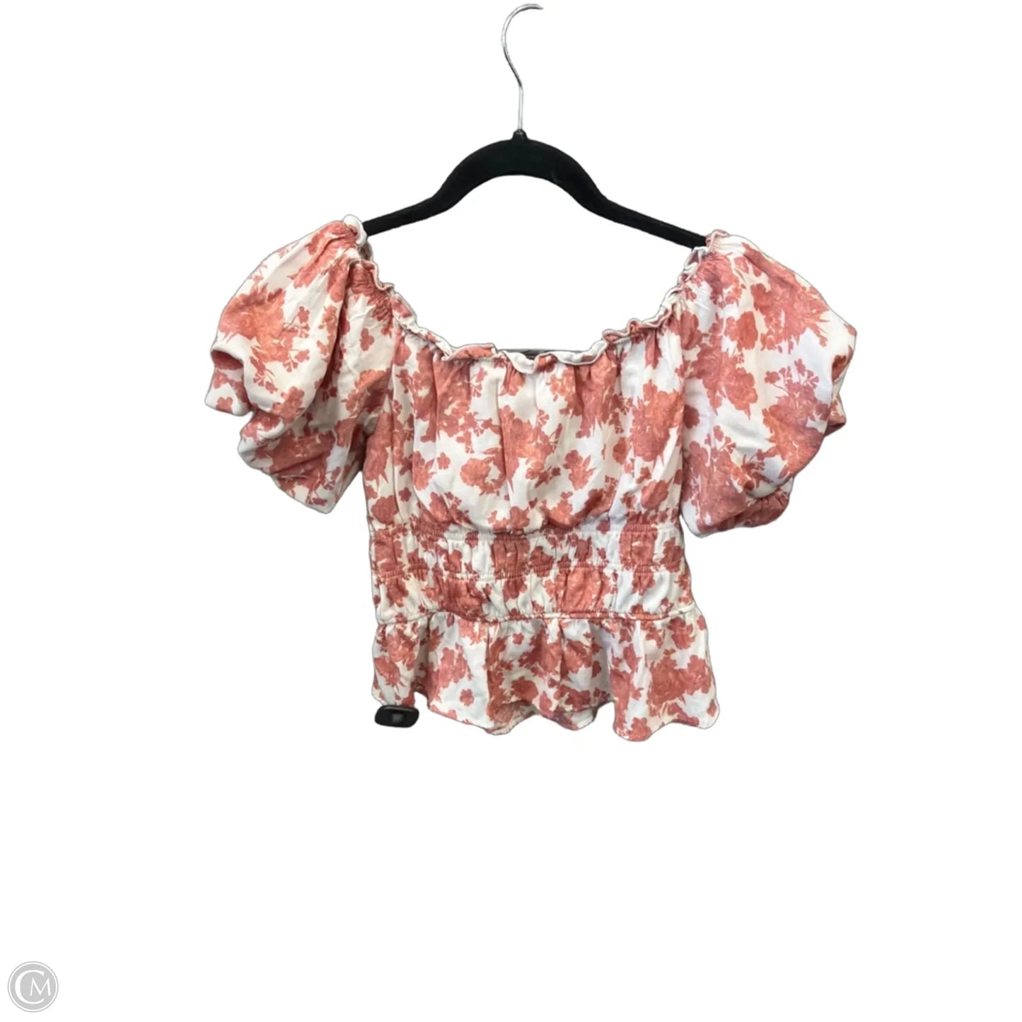 Top Short Sleeve By Francesca’s In Red & White, Size: S