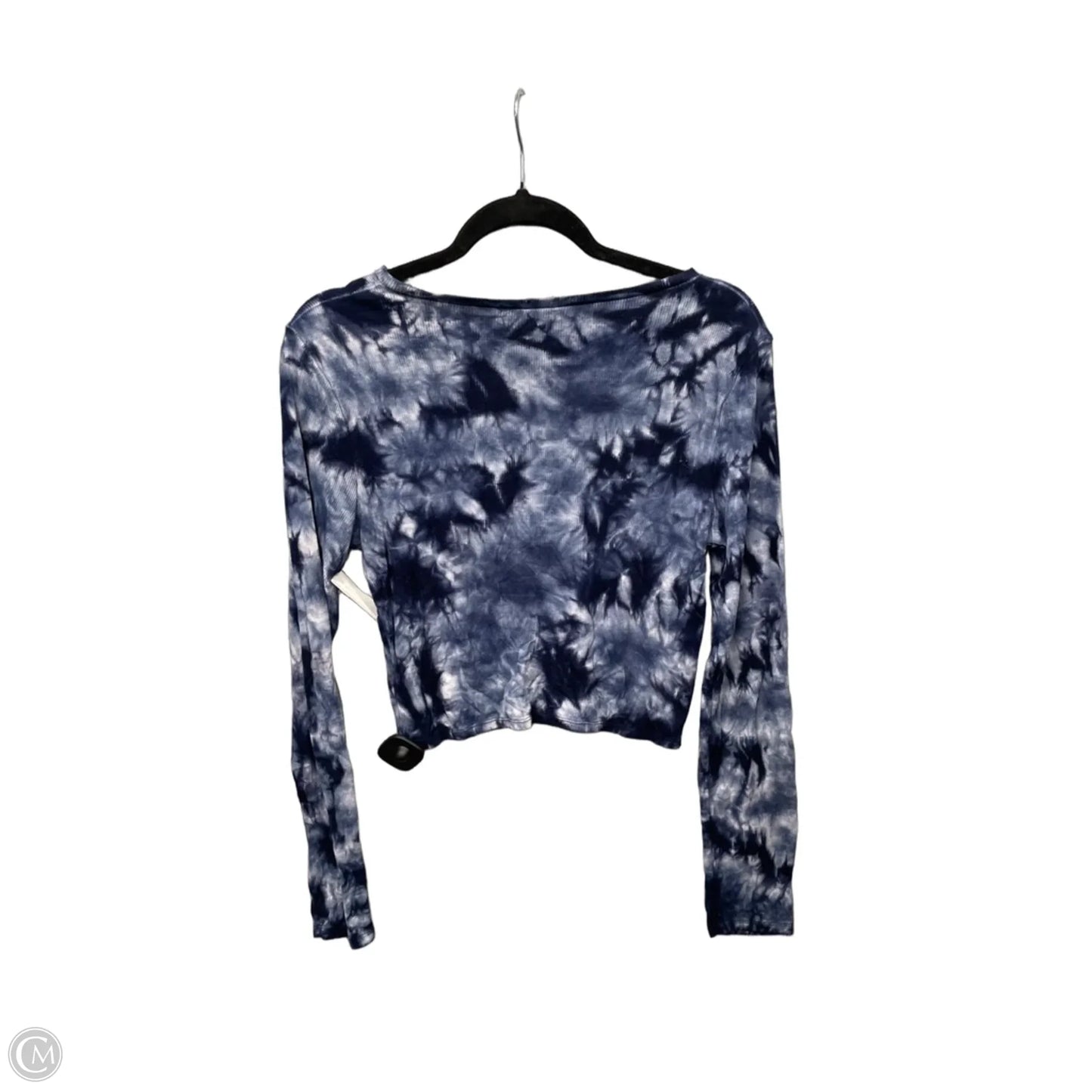 Top Long Sleeve Basic By Wild Fable In Tie Dye Print, Size: L