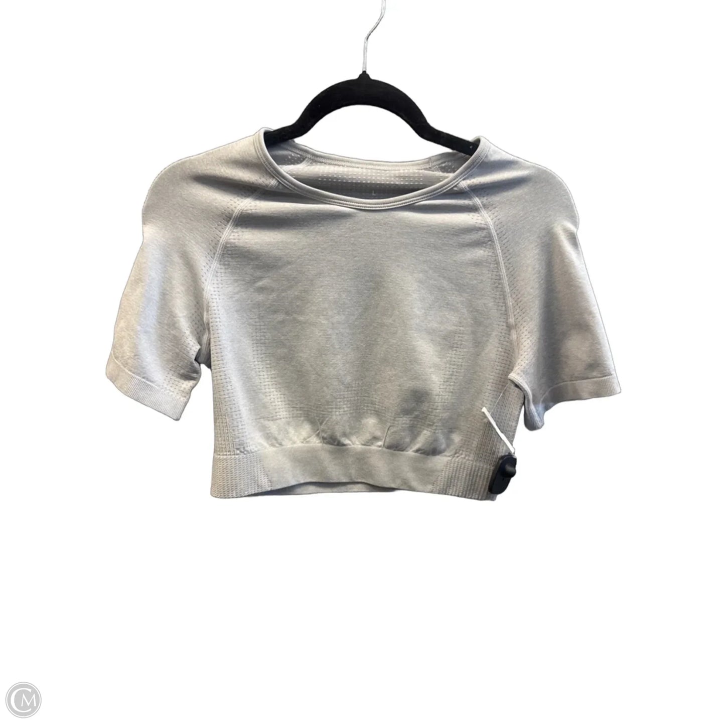 Athletic Top Short Sleeve By Cmf In Grey, Size: L
