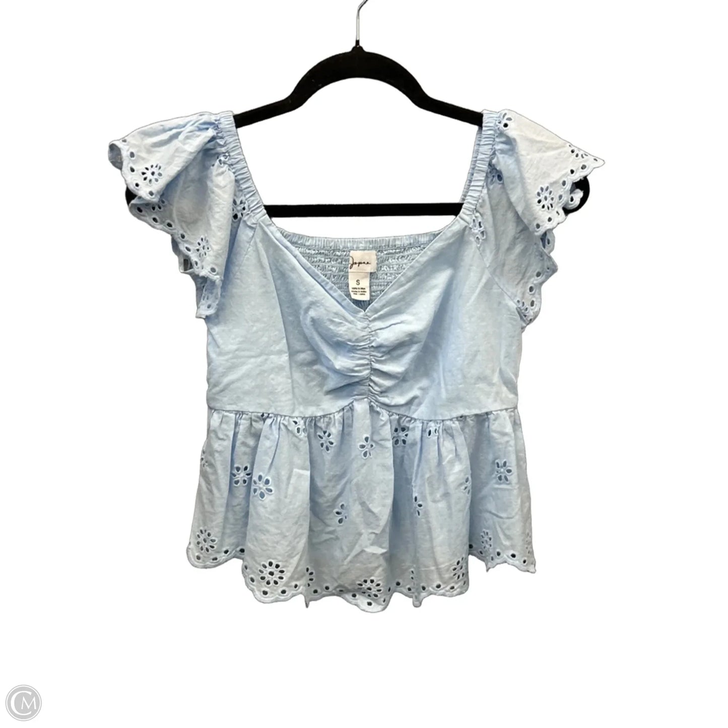 Top Short Sleeve By Japna In Blue, Size: S