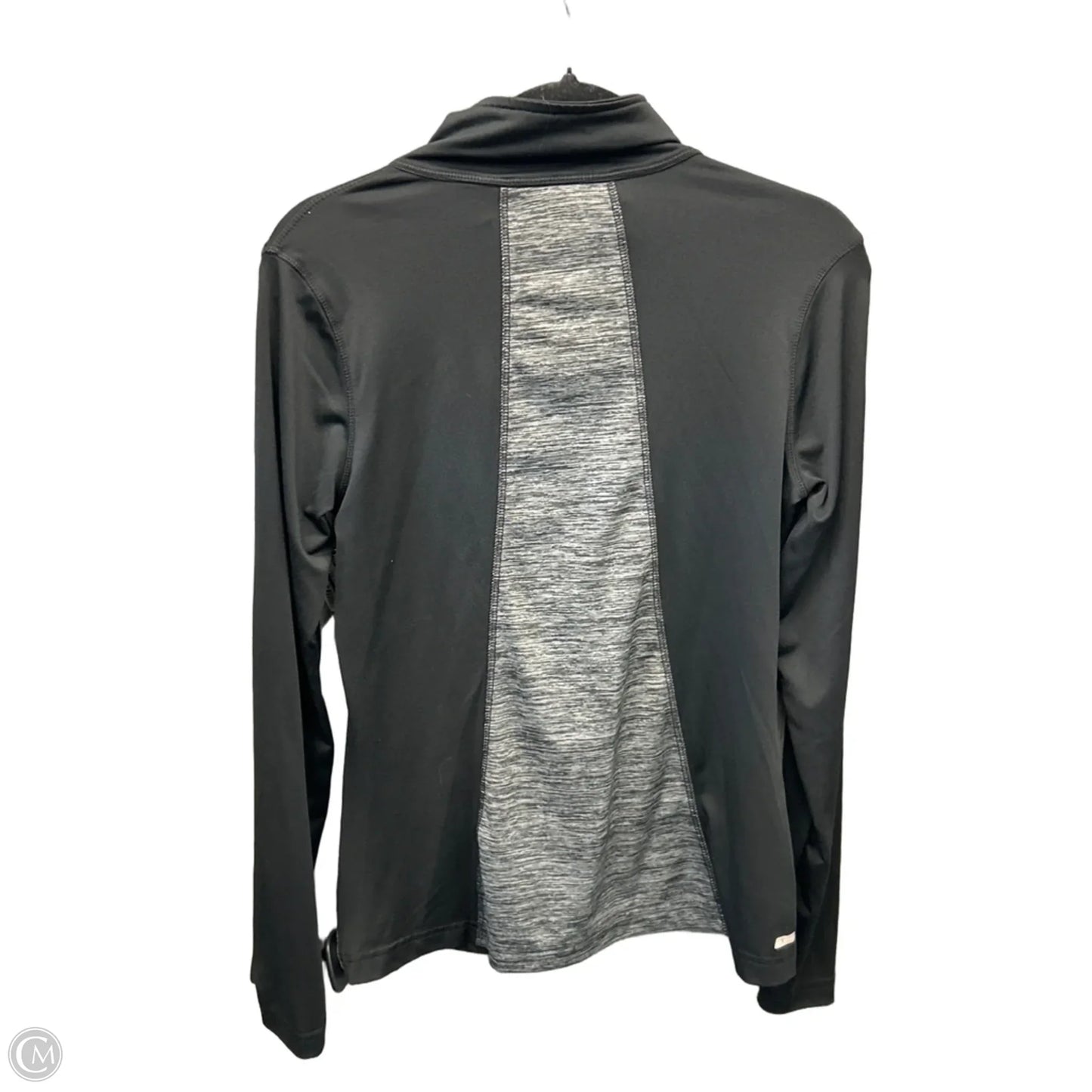 Athletic Top Long Sleeve Collar By Danskin In Black, Size: M