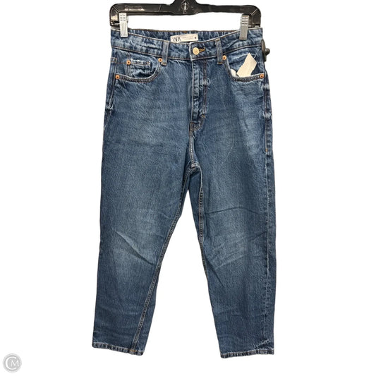 Jeans Straight By Zara In Blue Denim, Size: 6