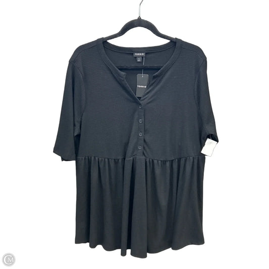 Top Short Sleeve By Torrid In Black, Size: 1x