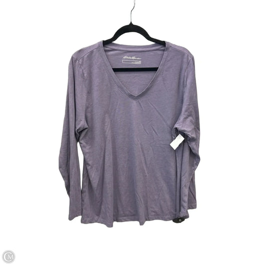 Top Long Sleeve By Eddie Bauer In Purple, Size: 1x