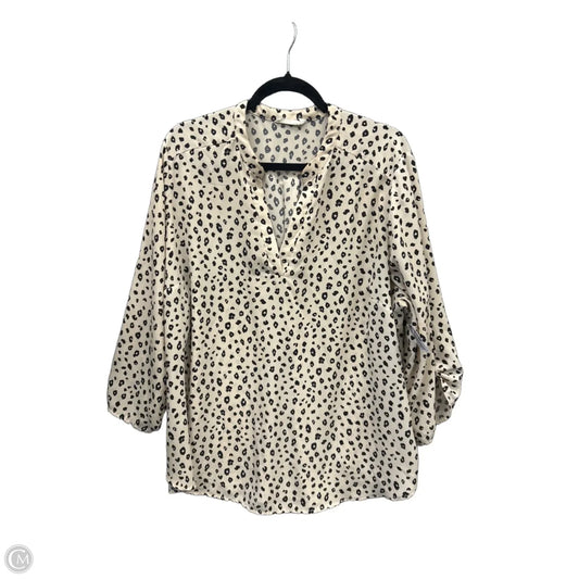 Top 3/4 Sleeve By Lush In Animal Print, Size: 3x