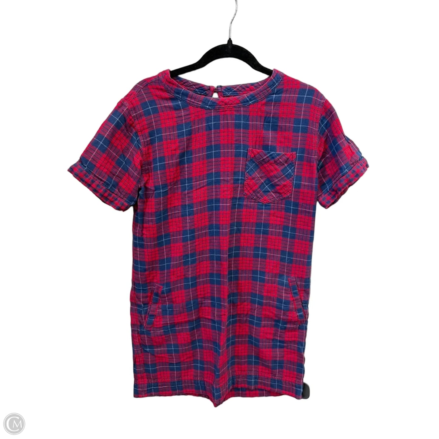 Dress Casual Short By Madewell In Plaid Pattern, Size: S