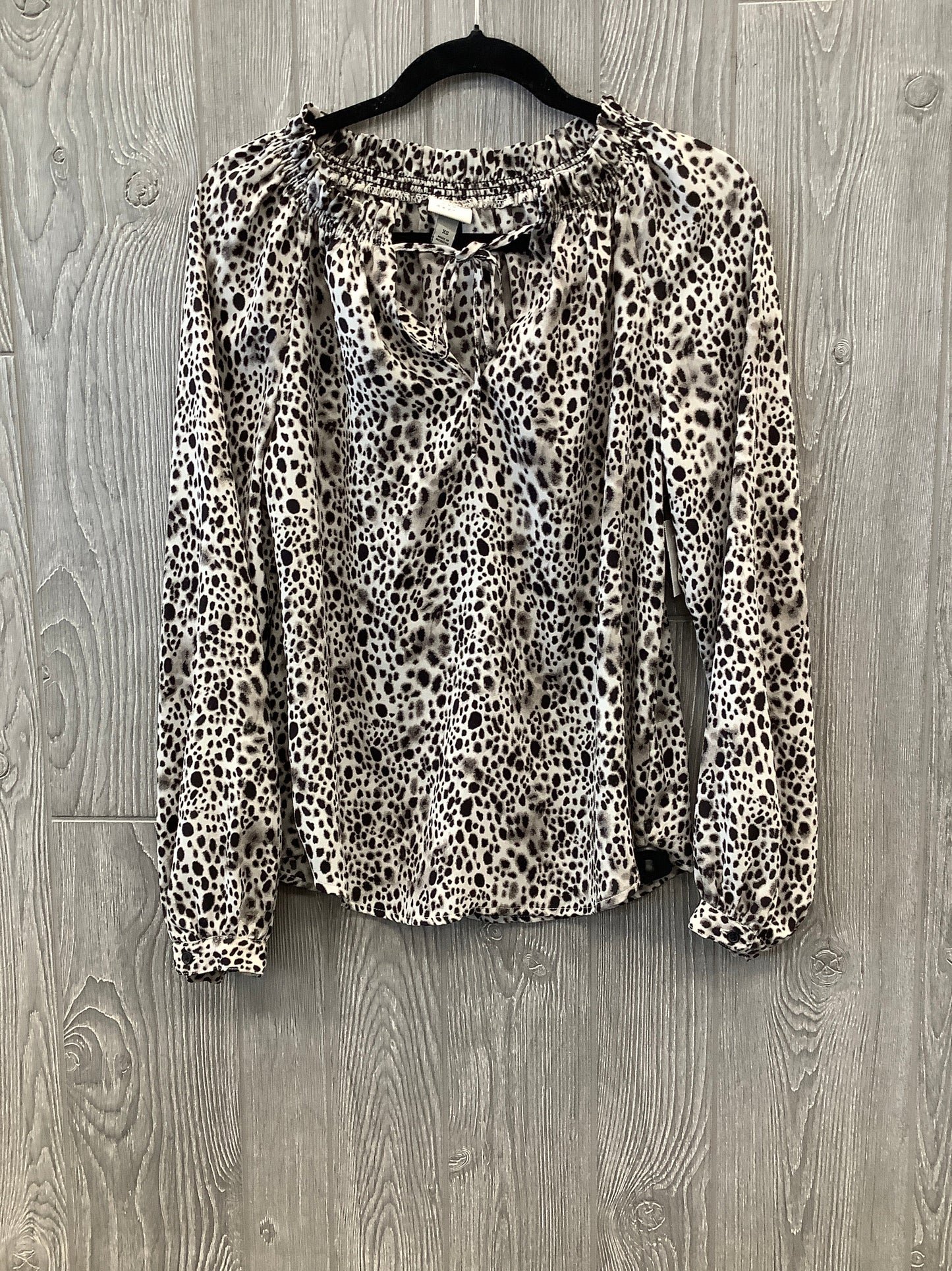 Animal Print Top Long Sleeve A New Day, Size Xs