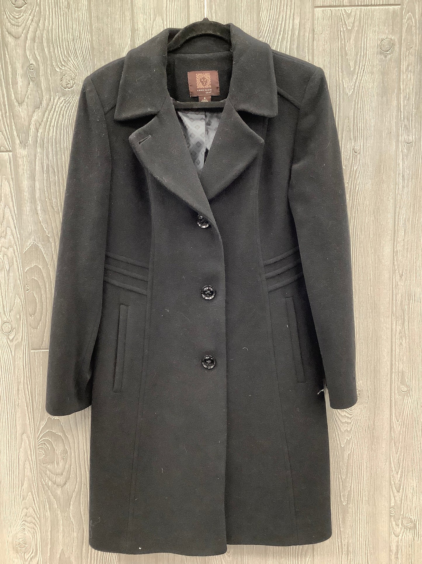 Coat Wool By Ann Taylor In Black, Size: S