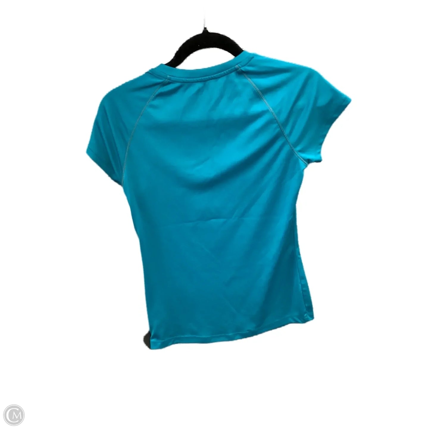 Athletic Top Short Sleeve By Champion In Teal, Size: M