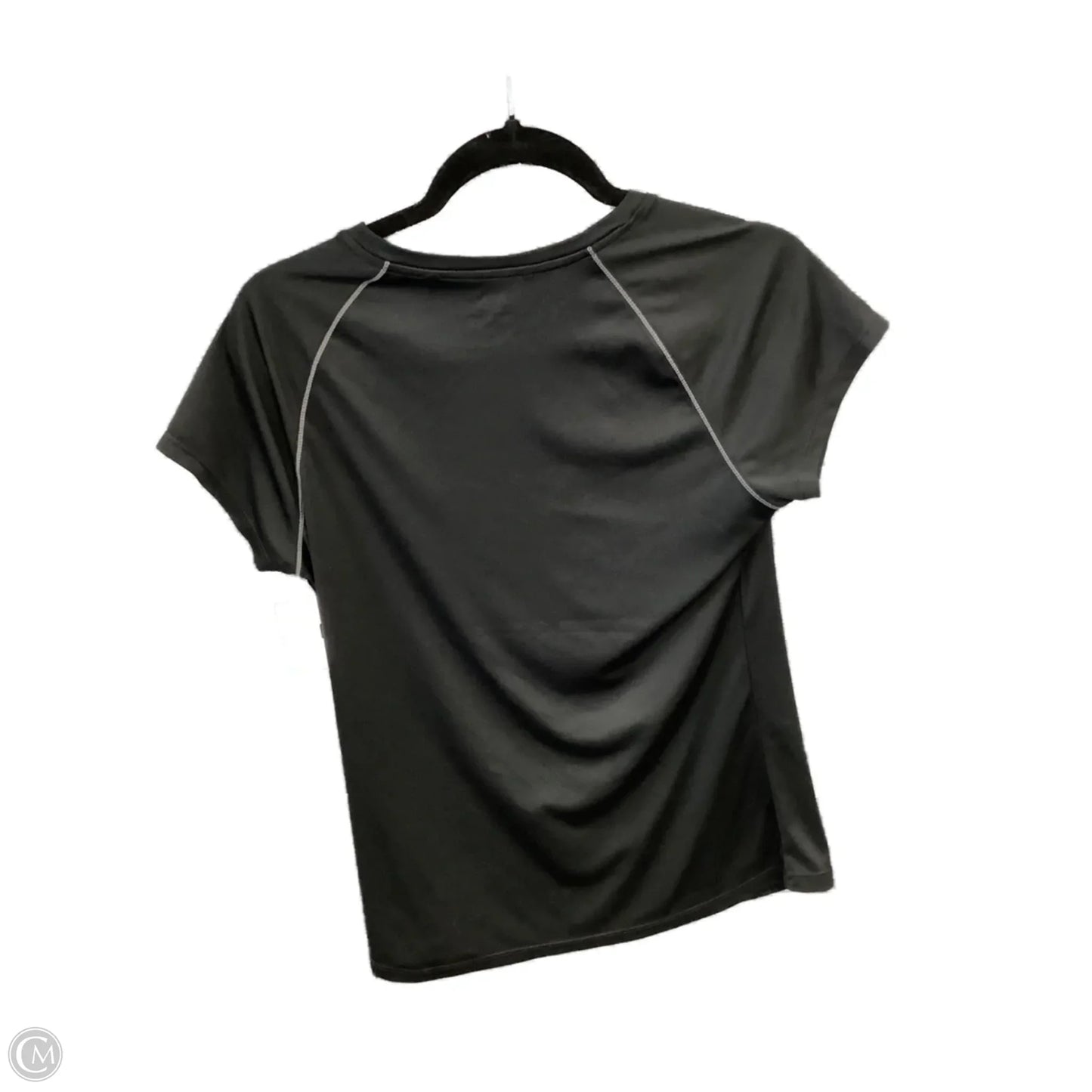 Athletic Top Short Sleeve By Champion In Black, Size: L