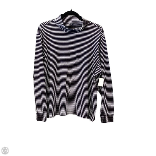 Top Long Sleeve By Lands End In Striped Pattern, Size: 2x