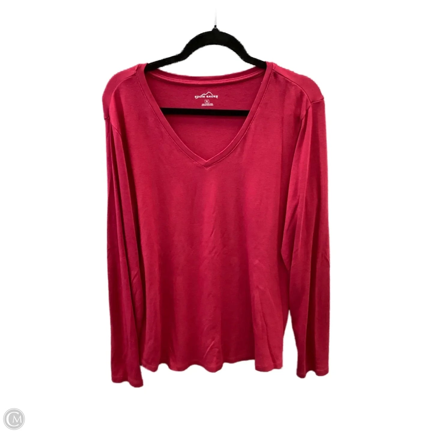 Top Long Sleeve By Eddie Bauer In Red, Size: Xl