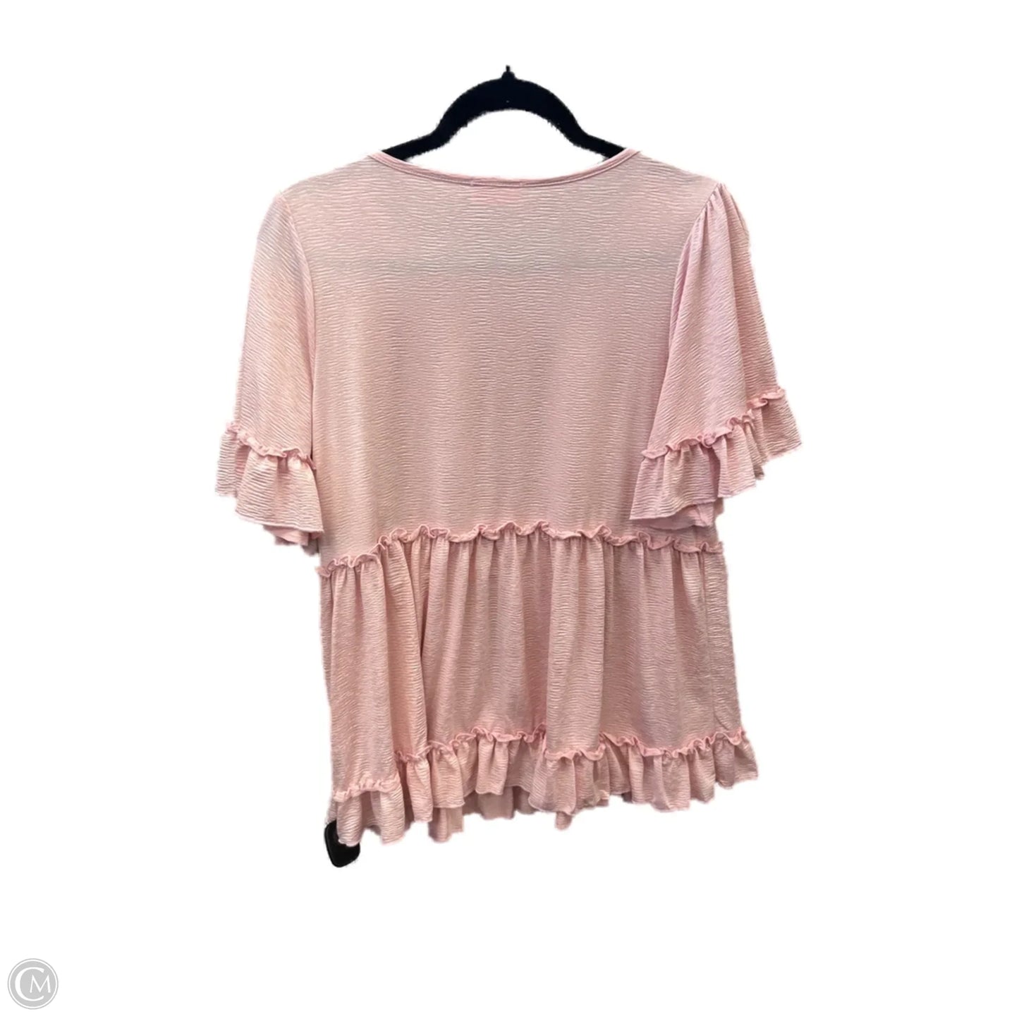 Top Short Sleeve By Hailey & Co In Pink, Size: S