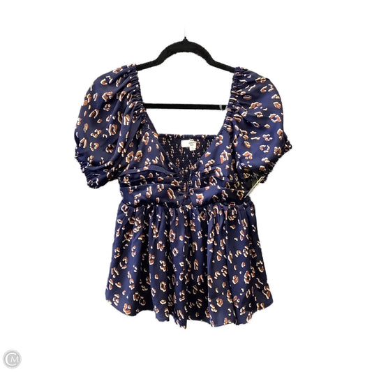 Top Short Sleeve By Entro In Blue, Size: S