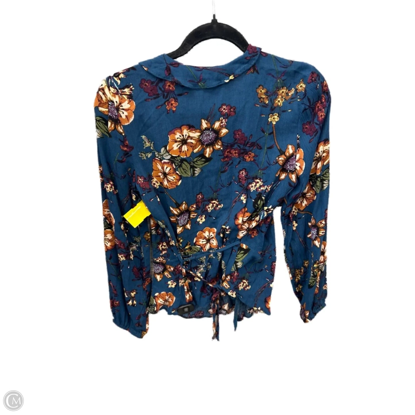 Top Long Sleeve By Blu Pepper In Blue, Size: S