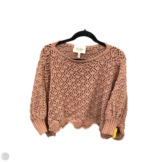 Sweater Short Sleeve By Jessica Simpson In Brown
