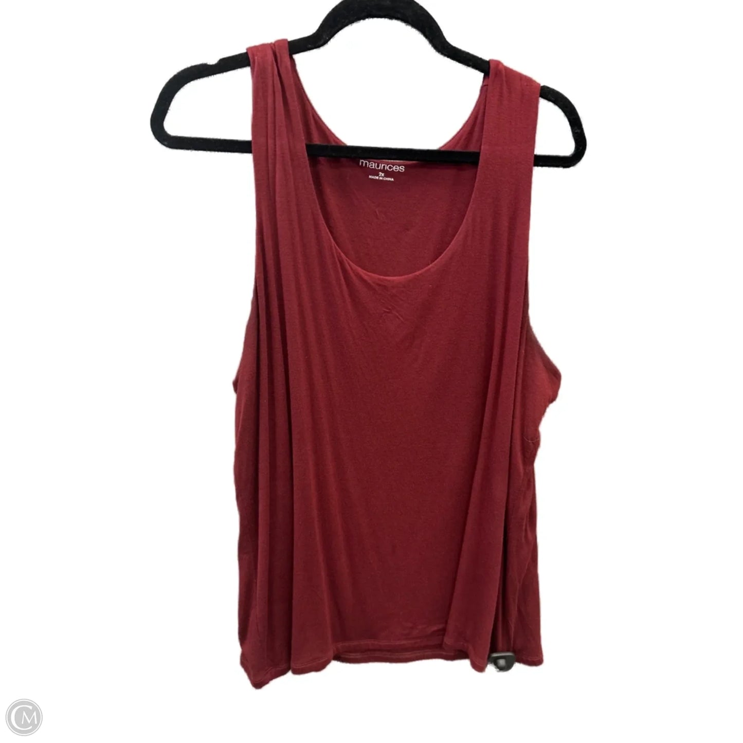 Top Sleeveless By Maurices In Red, Size: 2x