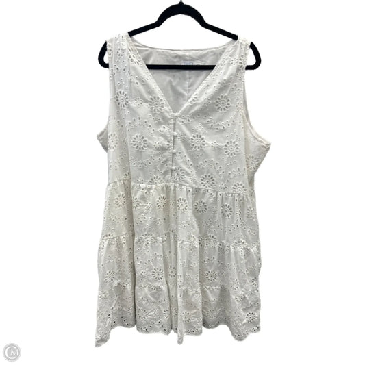 Dress Casual Short By Time And Tru In White, Size: 2x