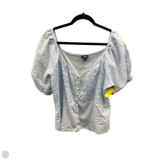 Top Short Sleeve By Ana In Blue, Size: Xxl