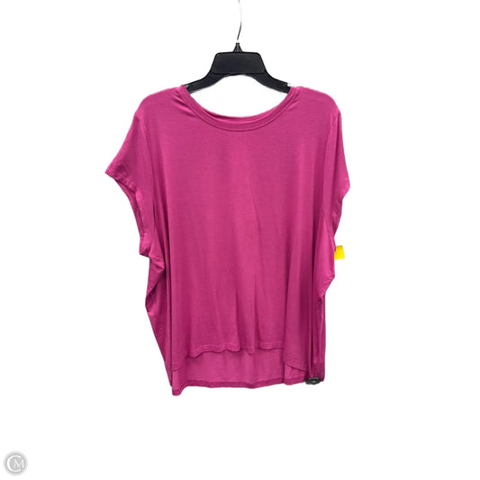 Athletic Top Short Sleeve By Athleta In Pink, Size: 1x