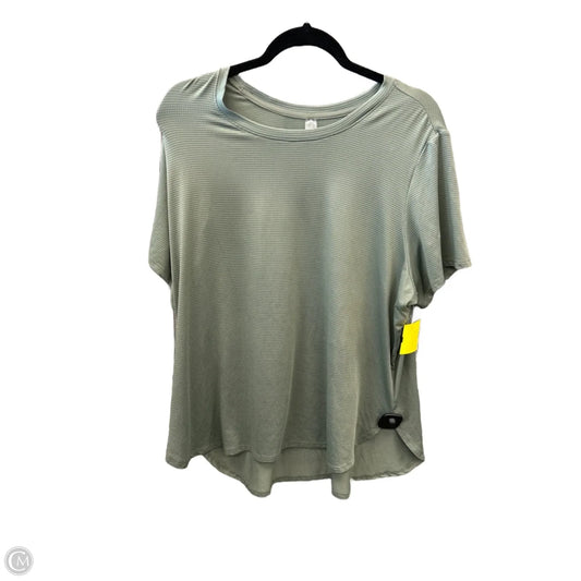 Athletic Top Short Sleeve By Clothes Mentor In Green, Size: 2x