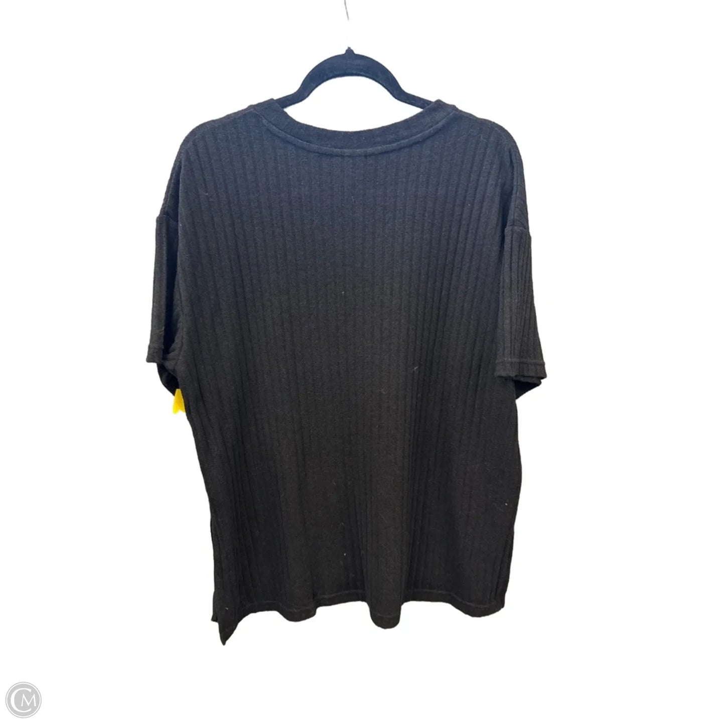 Top Short Sleeve By H&m In Black, Size: L