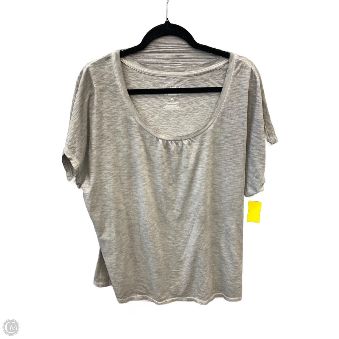Top Short Sleeve Basic By Sonoma In Grey, Size: Xl