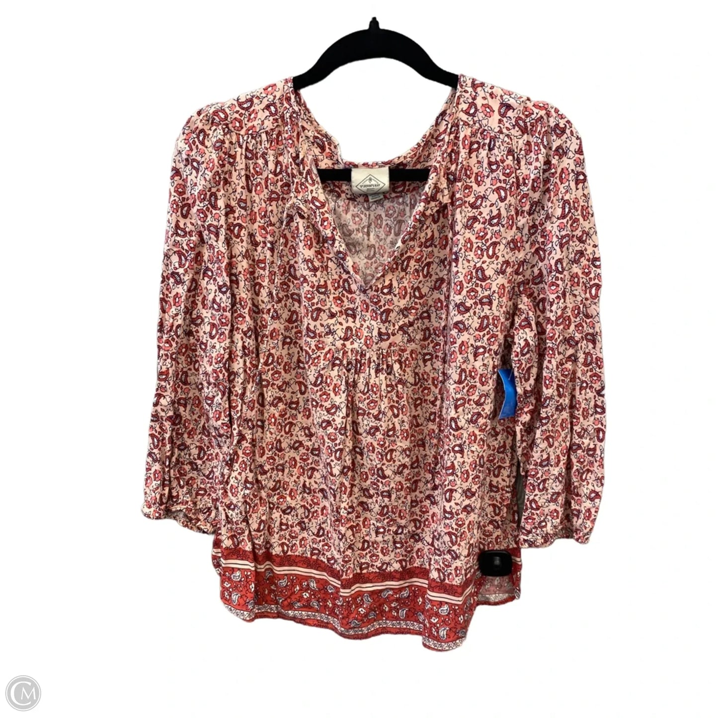 Top Long Sleeve By St Johns Bay In Pink, Size: M