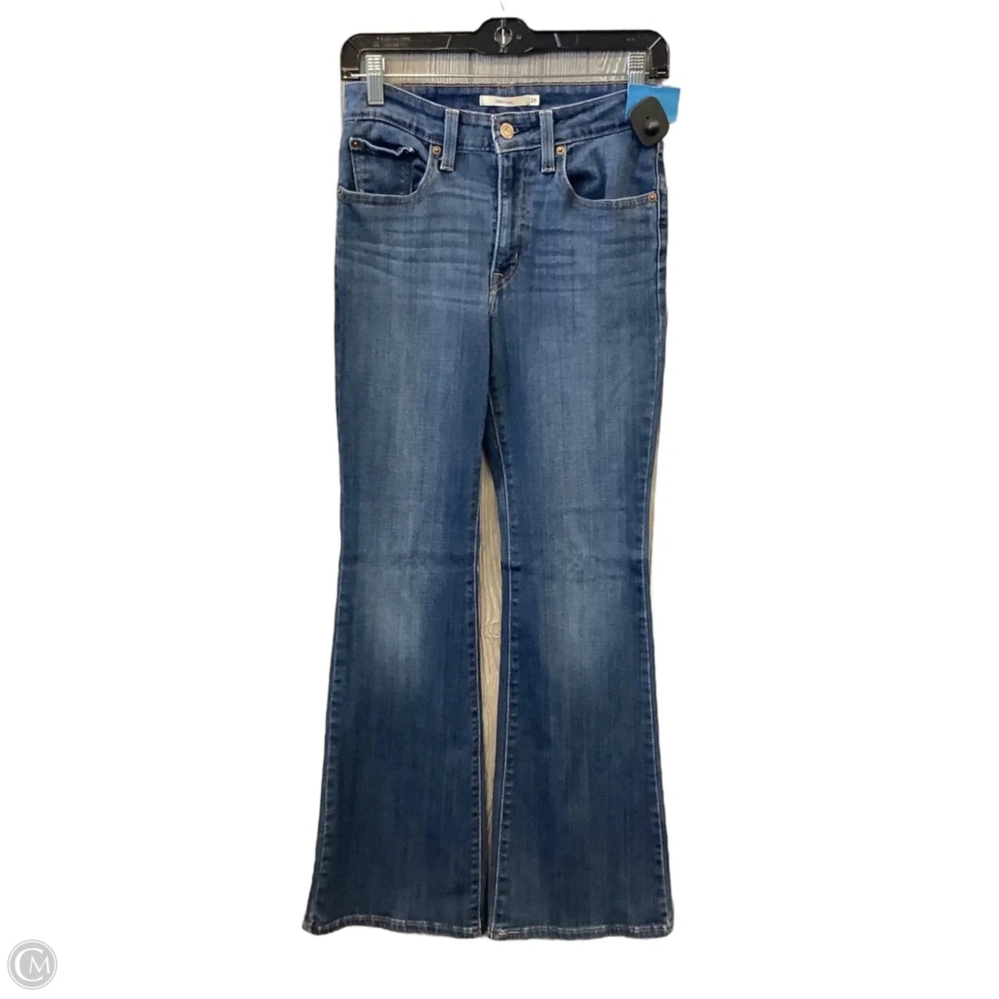 Jeans Flared By Levis In Blue Denim, Size: 6