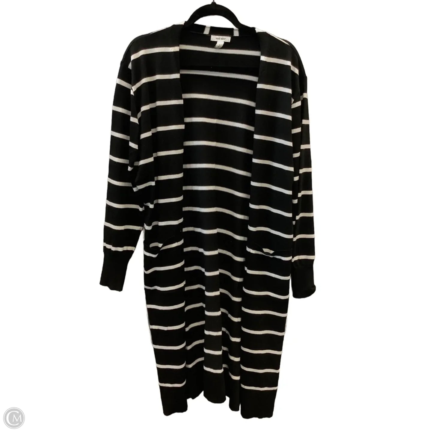 Cardigan By Nine West In Striped Pattern, Size: L