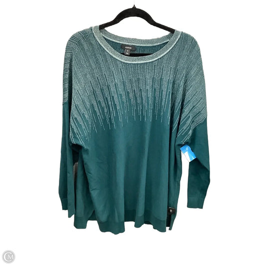 Top Long Sleeve By Alfani In Green, Size: 3x